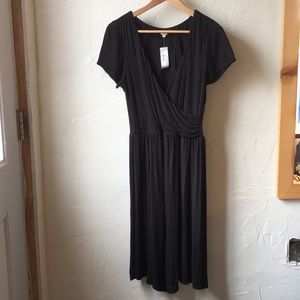 J Crew deep V wrap-top dress